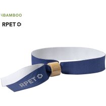 Pulsera Broch RPET reciclado ajustable bambú