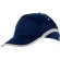 Gorra con acabados combinados de algodón Marino/kaki