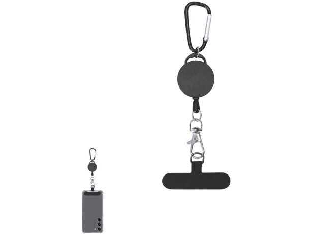 Soporte extensible Natiju con mosquetón giratorio metálico detalle 1