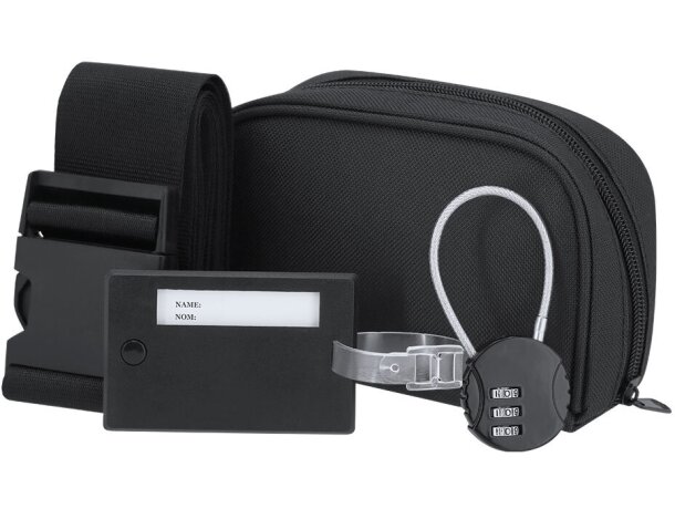 Set viaje Biccap en poliéster RPET con candado de seguridad detalle 2