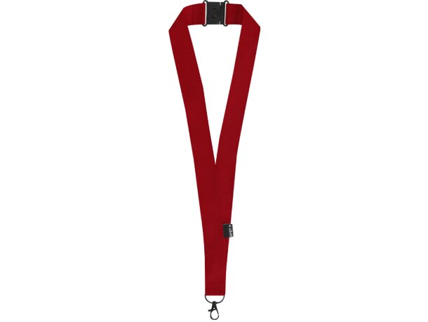 Lanyard Dycoun de poliéster RPET con mosquetón giratorio detalle 1