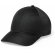 Gorra de 6 paneles de microfibra negra