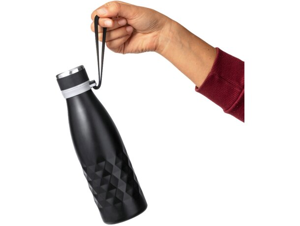 Botellas de acero para empresas con acabado decorado 550ml Hexor detalle 3