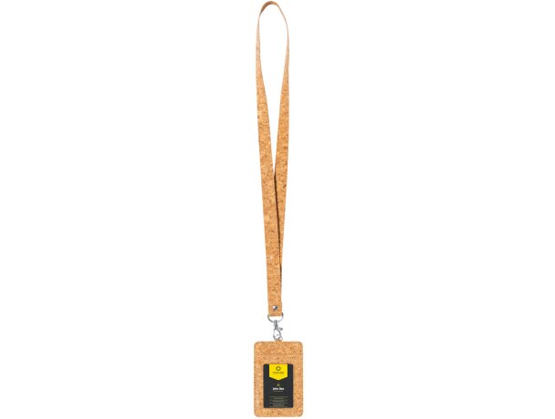 Lanyard porta acreditación a juego con ventana corcho Beryel detalle 2