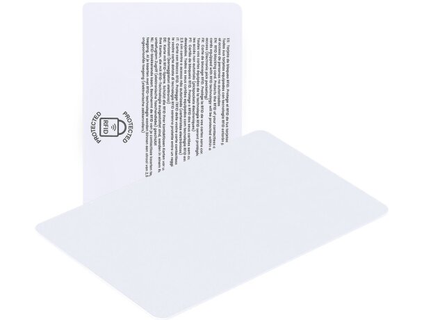 Tarjeta RFID Fatton protección contactless PVC blanco detalle 1