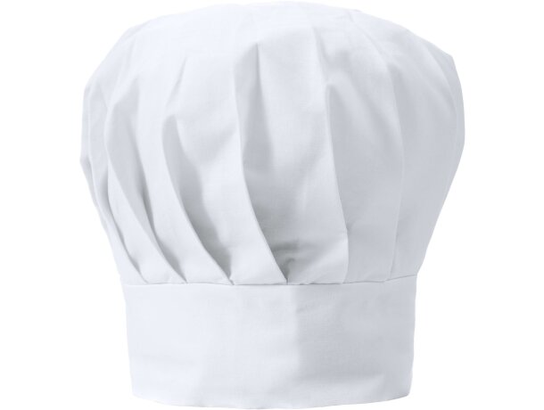 Gorro de poliester ajustable para cocinar blanco personalizado