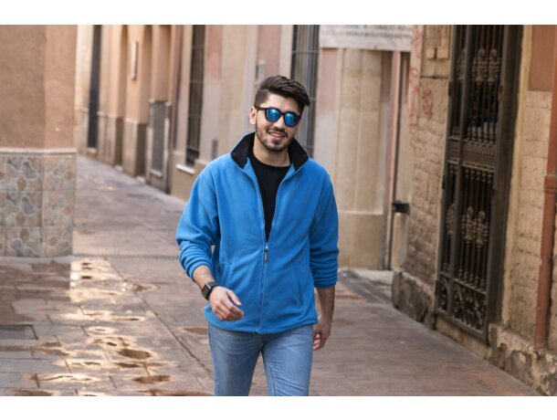 Chaqueta polar cuello contrastado personalizada Chaqueta polar cuello contrastado personalizada