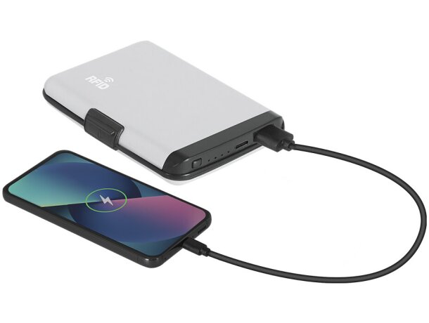 Tarjetero power bank Chefler con protección RFID y batería 2000 detalle 3