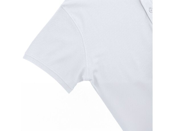 Polo blanco Chaplin adulto de algodón ring spun 200 g/m² detalle 6
