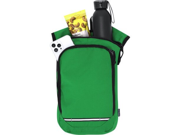 Mochila Rinix de poliéster reciclado RPET con tiras reflectantes detalle 4
