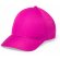 Gorra de 6 paneles de microfibra fucsia grabada