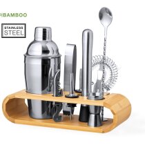 Set cóctel Hunton con base bambú y 9 accesorios