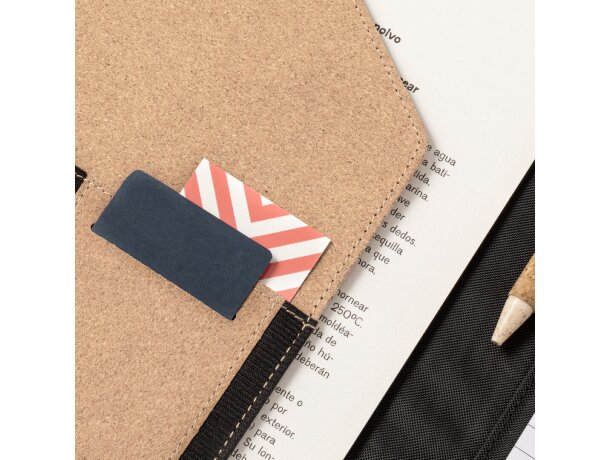 Carpeta de gomas para empresa con bolsillo interior corcho natural Ohara detalle 4