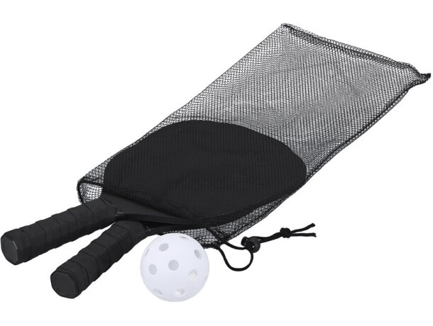 Palas pickle ball Wenop madera MDF con pelota y bolsa RPET detalle 5