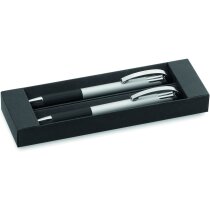 Estuche de aluminio con bolígrafo y portaminas grabado Estuche de aluminio con bolígrafo y portaminas grabado