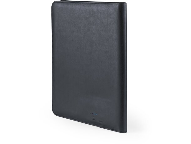Carpeta negra con power bank personalizada
