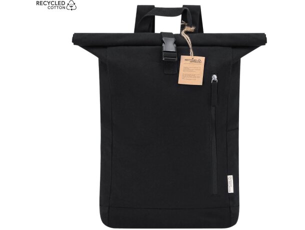 Mochila Antrim de canvas reciclado con cierre de hebilla detalle 1