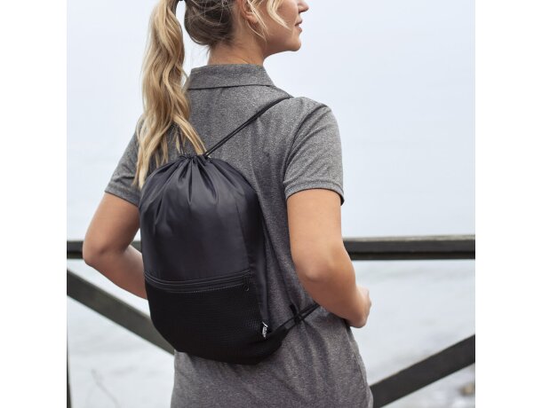 Mochila saco para empresa con bolsillo frontal de rejilla de poliéster Uznam detalle 5