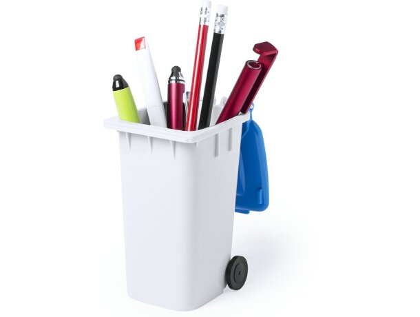 Lapicero con forma de contenedor blanco personalizado