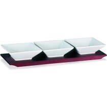 Bandeja de madera con platos de entremeses personalizada Bandeja de madera con platos de entremeses personalizada