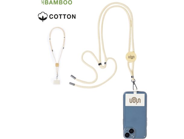 Lanyard sublimado en algodón Reuter detalle 1