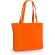 Bolsa Rubby de fieltro con asas largas con logo naranja