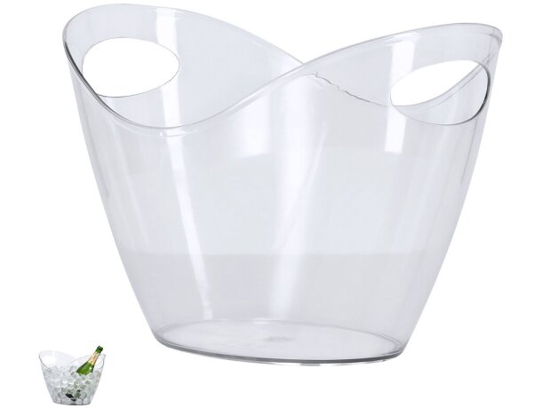 Cubitera Loban transparente de PET con gran capacidad detalle 1