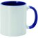 Taza de cerámica lisa para sublimacón interior de color merchandising azul