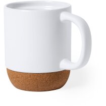 Taza para bodas para regalo Roset cerámica 420ml mate base corcho natural
