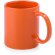 Taza de cerámica Zifor de desayuno de colores personalizada naranja