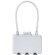 Candado de seguridad Konix con cable de acero y combinación Plateado