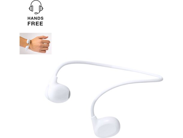 Auriculares con logo función manos libres de plastico Pulsex detalle 1