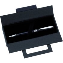 Bolígrafo en negro con acabado metalizado en caja personalizado Bolígrafo en negro con acabado metalizado en caja personalizado