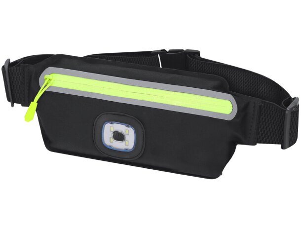 Riñonera Jotham con linterna LED integrada y cremallera reflectante detalle 1
