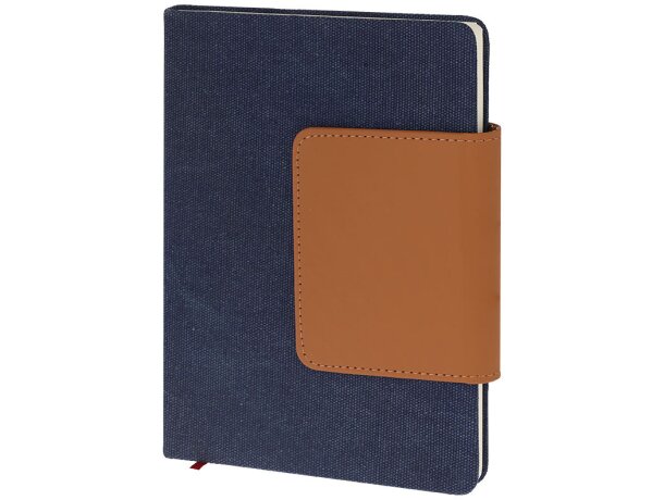 Bloc notas Renak con portada canvas reciclado y cierre magnético detalle 2