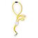 Lanyard Perux de poliéster con enganche barato amarillo