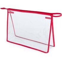 Neceser transparente con bordes de color