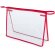 Neceser transparente con bordes de color personalizado rojo