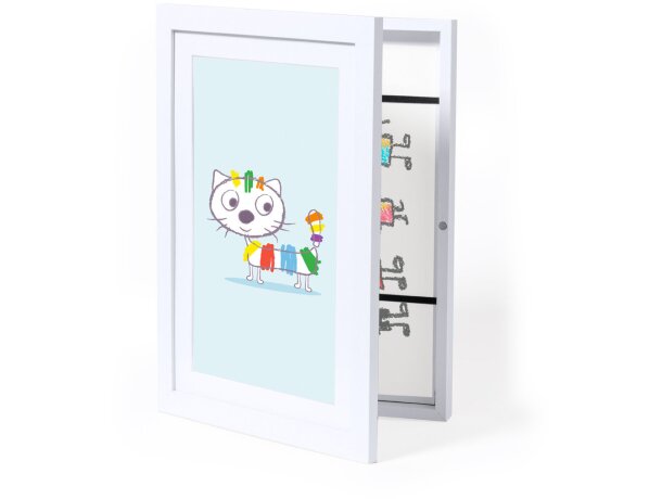 Marco de arte Oleox en MDF con almacenamiento para diseños A4 detalle 2