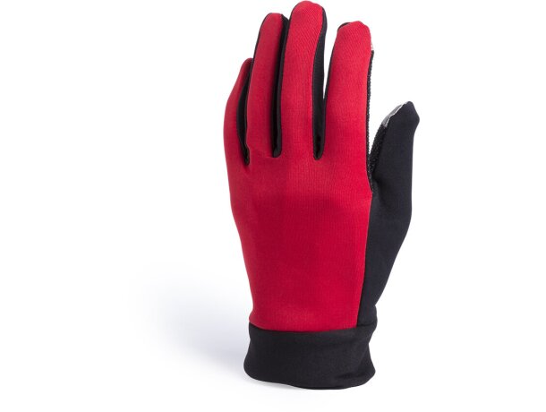 Guante Deportivo Táctil Vanzox personalizado rojo