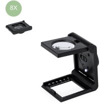 Lupa plegable Tudels 8x con luz led integrada