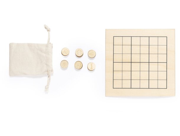 Juego de habilidad Sudokids en madera sostenible con funda detalle 3