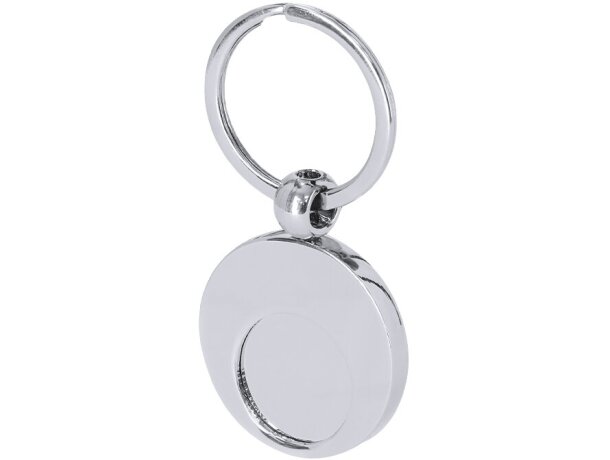 Llavero moneda Mican con anilla metálica cromada desprendible detalle 1