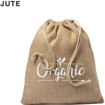 Bolsa Vagan yute 260gsm cordón ajustable natural