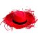 Sombrero de paja filagarchado personalizado rojo