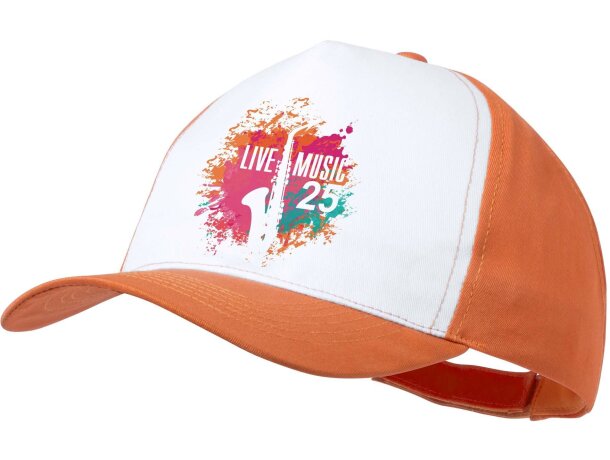 Gorra sencilla para imprimir a todo color naranja personalizada