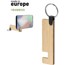 Llavero de madera para merchandising soporte para móvil bambú