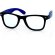 Gafas sin cristal con patillas a color personalizada azul