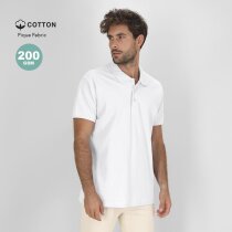 Polo blanco Chaplin adulto algodón ring spun