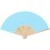 Abanico Mynor de bambú y poliéster 190T personalizable Azul claro